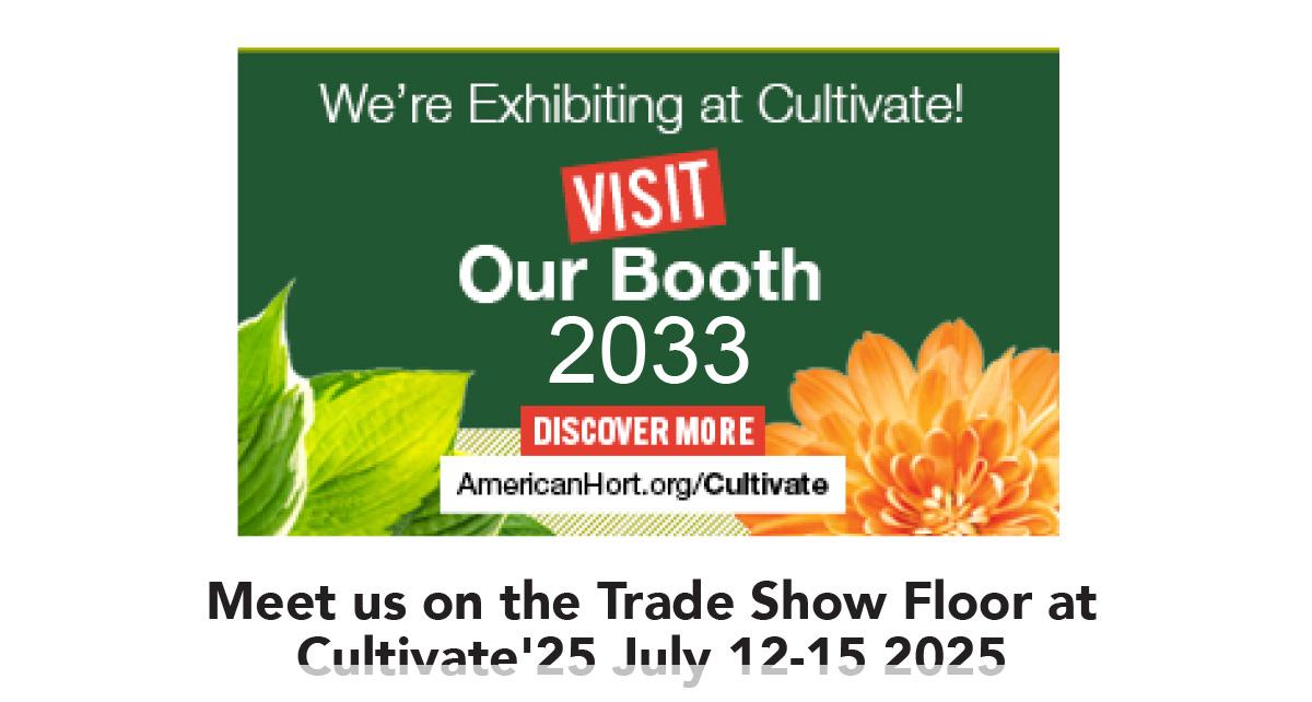 Meet us on the Trade Show Floor at Cultivate'25 July 12-15 2025